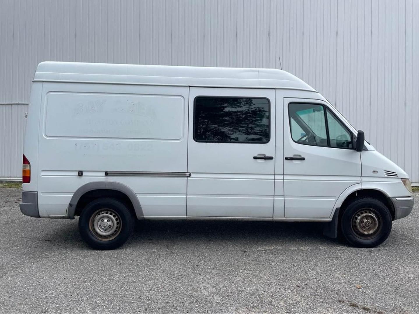 2003 WHITE /Gray Dodge Sprinter Van 2500 High Roof Short Wheelbase (WD2YD642935) with an 2.7 i5 Diesel engine, Automatic transmission, located at 5700 Curlew Drive, Norfolk, VA, 23502, (757) 455-6330, 36.841885, -76.209412 - Photo#2